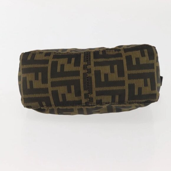 FENDI Zucca Canvas Hand Bag Black Brown Auth ep10930 - Picture 7 of 16